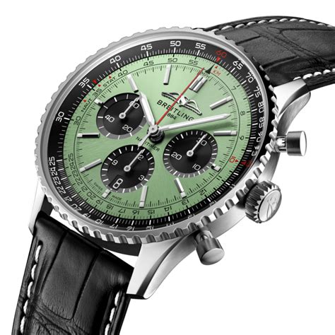 breitling navitimer green|breitling navitimer 43 chronograph.